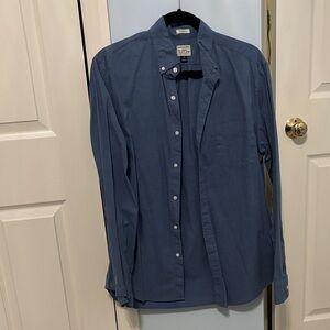 J. Crew Men's Navy Casual Button-Down Shirt